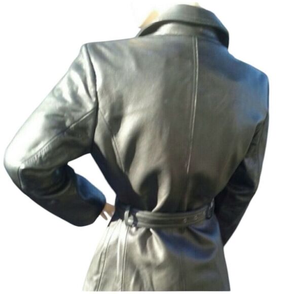 ✨Worthington Genuine Lambskin Leather Black Sz Large Jacket✨ - Picture 3 of 11